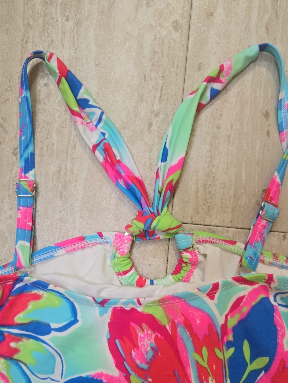 Relativity Multi-Color Floral Tankini Top - Picture 5 of 9